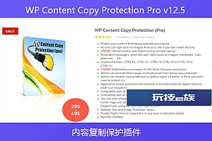 WP Content Copy Protection Pro v12.5 – 内容复制保护插件