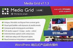 Media Grid v7.1.3 – WordPress 响应式产品组合插件