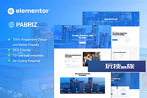 Pabriz – 工程和工业服务 Elementor 模板套件