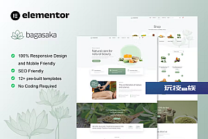 Bagasaka – 阿育吠陀治疗和 WooCommerce 商店 Elementor Pro 模板套件