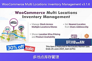 WooCommerce Multi Locations Inventory Management v3.1.6 – 多地点库存管理