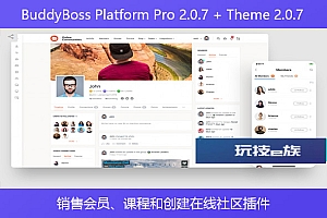 BuddyBoss Platform Pro 2.0.7 + Theme 2.0.7 – 销售会员、课程和创建在线社区插件
