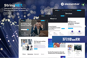 StringNET – 互联网和宽带服务提供商 Elementor 模板工具包