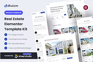 Dhalem Real Estate Elementor 模板工具包