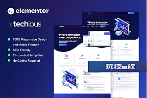 Xtechious – Saas 和数字技术公司 Elementor 模板工具包