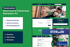 Terminator – 商业和害虫防治 Elementor Pro 模板套件