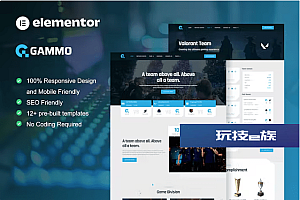 Gamma – 电子竞技团队和游戏 Elementor Pro 模板套件