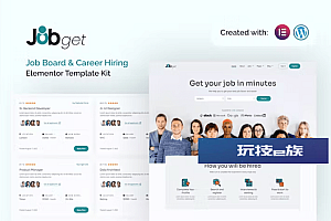 Jobget 工作委员会和职业招聘 Elementor 模板套件