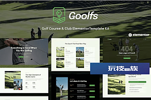 Goolfs – 高尔夫球场和俱乐部 Elementor 模板套件