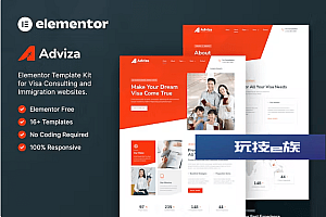 Adviza – 移民和签证咨询 Elementor 模板套件
