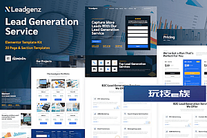 Leadgenz – 潜在客户生成和销售代理 WordPress Elementor 模板套件
