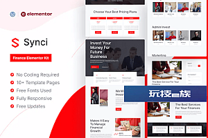 Synci – Finance Elementor Pro 模板套件