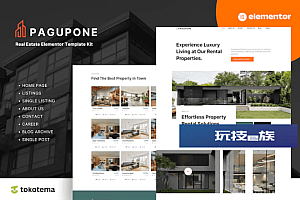 Pagupone – 房地产代理和上市 Elementor 模板套件