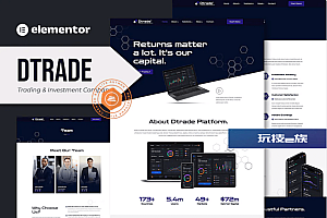 Dtrade – 贸易和投资公司 Elementor 模板套件