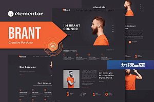 Brant – Creative Portfolio & Agency Elementor 模板套件