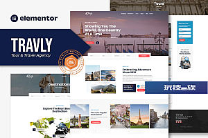 Travly – 旅游和旅行社 Elementor 模板套件