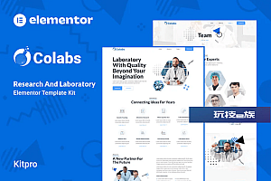 Colabs – 研究与实验室 Elementor 模板套件