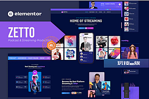 Zetto – 播客和流媒体制作元素模板套件