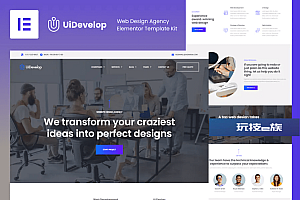 UiDevelop – 网页设计机构 Elementor 模板套件