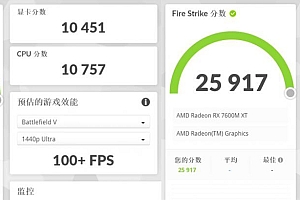 AMD RX 7600M XT显卡性能看齐4060移动版 跑分曝光