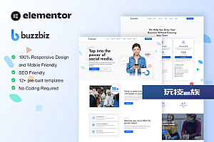 BuzzBiz – 社交媒体营销机构 Elementor Pro 模板套件