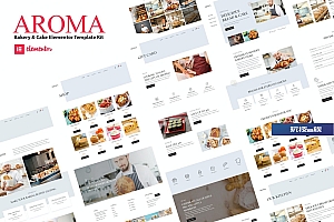 Aroma – 面包店和蛋糕 Elementor  Template Kit