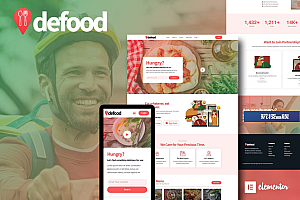 DeFood – 外卖 Elementor Template Kit
