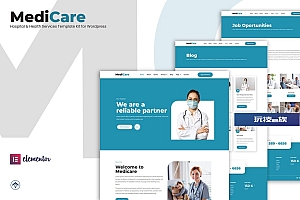 MediCare – 医院、健康服务 Elementor Template Kit