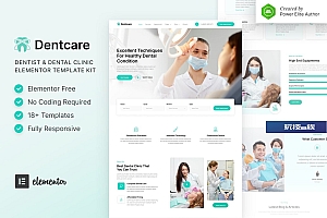 Dentcare – 牙医和牙科诊所 Elementor Template Kit