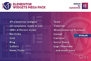 Elementor小部件Mega Pack-Elementor附加组件-wordpress插件