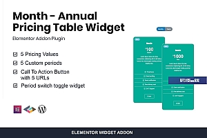 Month – Elementor的年度定价表小部件