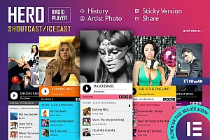 Hero – Shoutcast Icecast 播放器 – Elementor