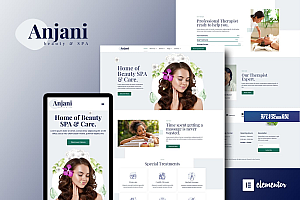 Anjani –  水疗和美容 Elementor Template Kit