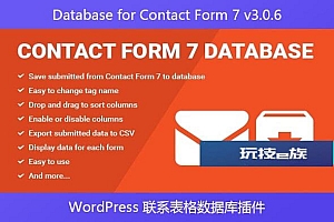 Database for Contact Form 7 v3.0.6 – WordPress 联系表格数据库插件