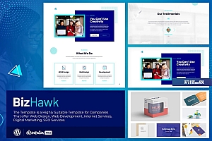 BizHawk – 企业机构Elementor模板工具包