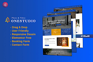Onestudio -摄影师代理商服务Elementor模板工具包