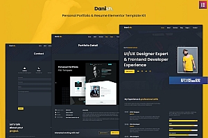 Danish – 个人作品集和简历 Elementor Template Kit