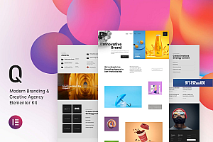 Qreato – 现代品牌与创意代理y Elementor KitQreato