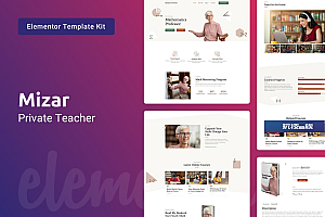 Mizar — 私人老师和教育初学者 Elementor Template Kit