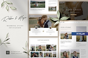 Robbie & Magie – 婚礼活动邀请 Elementor Template Kit