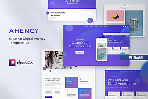 AHENCY – 创意数码机构Elementor模板工具包
