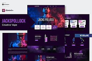 Jacks Pollock – Vape Elementor模板工具包