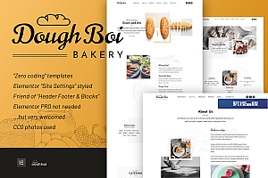 DoughBoiBakery – 面包店Cakery Elementor模板工具包