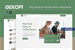 Gekopi – 咖啡店博客 Elementor Template Kit