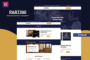 Partiwi – 理发店 Elementor Template Kit