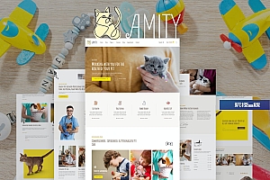 Amity – 动物医院和兽医 Template Kit