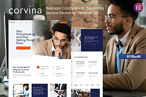 Corvina – 业务指导和咨询服务 Elementor Template Kit