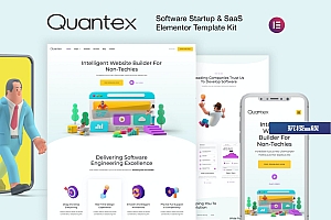Quantex – 软件启动和SaaS Elementor Template Kit