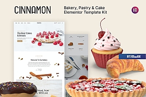 Cinnamon – 面包和糕点店 Elementor Template Kit