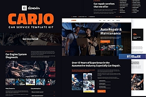 Carjo – 汽车服务和维修 Elementor Template Kit